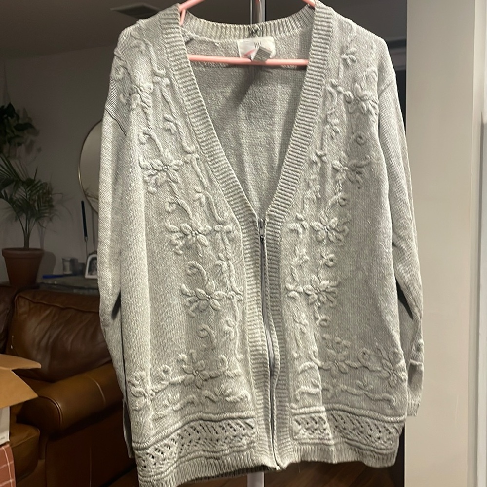 Oversized gray sweater